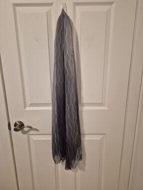 Gray Sheer Wave-Print Women's Skirt